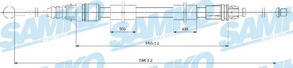 Samko C0721B - Жило, ръчна спирачка vvparts.bg