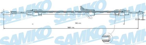 Samko C1695B - Жило, ръчна спирачка vvparts.bg