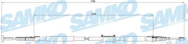 Samko C1659B - Жило, ръчна спирачка vvparts.bg