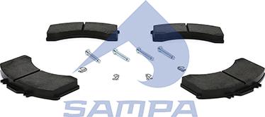 Sampa 096.600 - Комплект спирачно феродо, дискови спирачки vvparts.bg