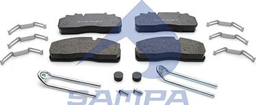 Sampa 096.614 - Комплект спирачно феродо, дискови спирачки vvparts.bg