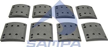 Sampa 096.1809A - Комплект феродо за накладки, барабанни спирачки vvparts.bg