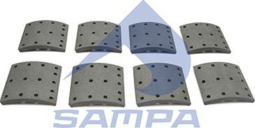 Sampa 096.723 - Комплект феродо за накладки, барабанни спирачки vvparts.bg