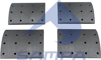 Sampa 093.700 - Комплект феродо за накладки, барабанни спирачки vvparts.bg