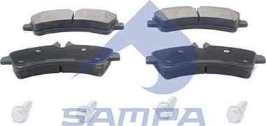 Sampa 093.711 - Комплект спирачно феродо, дискови спирачки vvparts.bg