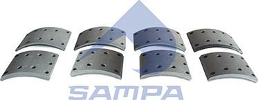 Sampa 093.734 - Комплект феродо за накладки, барабанни спирачки vvparts.bg