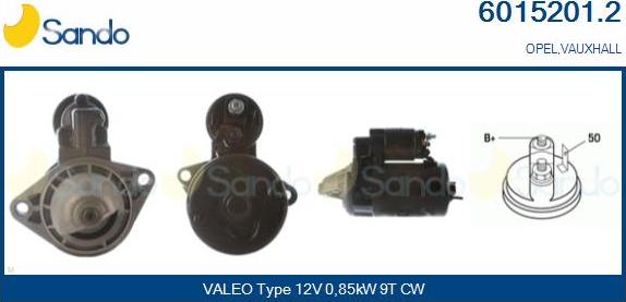 Sando 6015201.2 - Стартер vvparts.bg