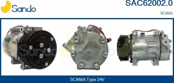 Sando SAC62002.0 - Компресор, климатизация vvparts.bg