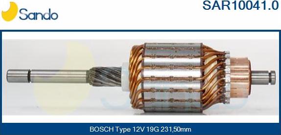 Sando SAR10041.0 - Ротор, стартер vvparts.bg