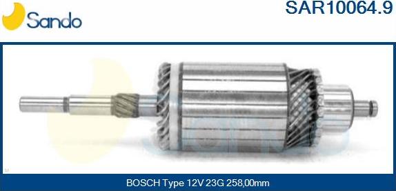 Sando SAR10064.9 - Ротор, стартер vvparts.bg