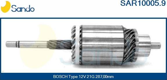 Sando SAR10005.9 - Ротор, стартер vvparts.bg