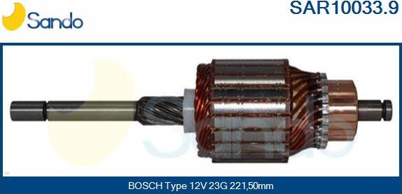 Sando SAR10033.9 - Ротор, стартер vvparts.bg