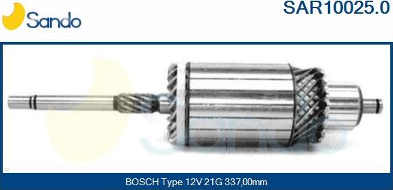 Sando SAR10025.0 - Ротор, стартер vvparts.bg