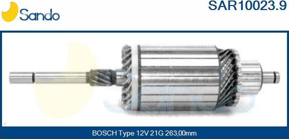 Sando SAR10023.9 - Ротор, стартер vvparts.bg