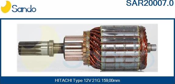 Sando SAR20007.0 - Ротор, стартер vvparts.bg