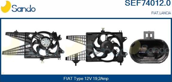 Sando SEF74012.0 - Електромотор, вентилатор на радиатора vvparts.bg