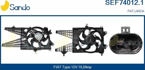 Sando SEF74012.1 - Електромотор, вентилатор на радиатора vvparts.bg