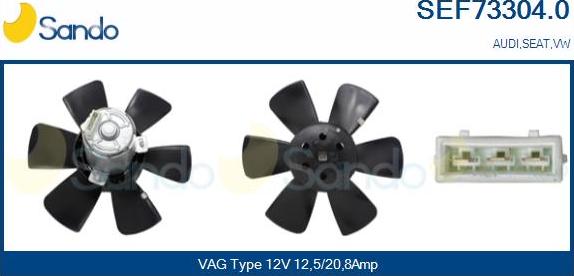 Sando SEF73304.0 - Вентилатор, охлаждане на двигателя vvparts.bg