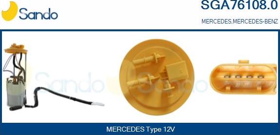 Sando SGA76108.0 - Горивопроводен модул (горивна помпа+сонда) vvparts.bg