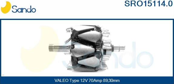 Sando SRO15114.0 - Ротор, генератор vvparts.bg