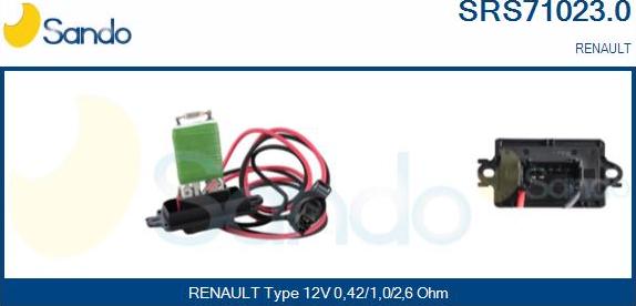 Sando SRS71023.0 - Съпротивление, вентилатор за вътрешно пространство vvparts.bg