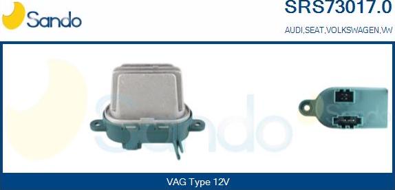 Sando SRS73017.0 - Съпротивление, вентилатор за вътрешно пространство vvparts.bg