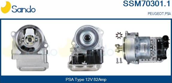 Sando SSM70301.1 - Електромотор, кормилна рейка vvparts.bg