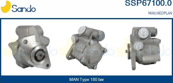 Sando SSP67100.0 - Хидравлична помпа, кормилно управление vvparts.bg