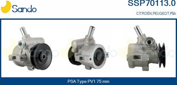 Sando SSP70113.0 - Хидравлична помпа, кормилно управление vvparts.bg
