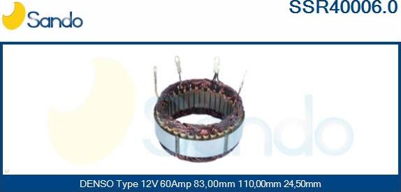 Sando SSR40006.0 - Статор, генератор vvparts.bg