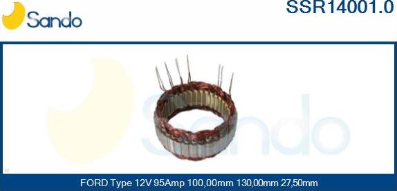 Sando SSR14001.0 - Статор, генератор vvparts.bg