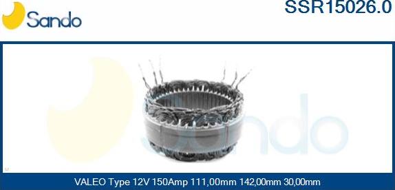 Sando SSR15026.0 - Статор, генератор vvparts.bg