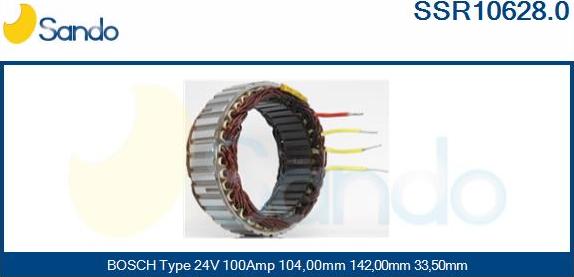 Sando SSR10628.0 - Статор, генератор vvparts.bg