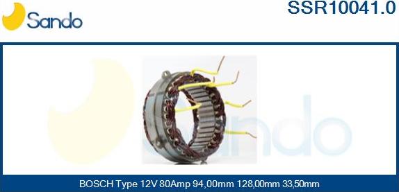 Sando SSR10041.0 - Статор, генератор vvparts.bg