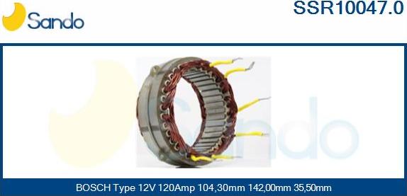 Sando SSR10047.0 - Статор, генератор vvparts.bg