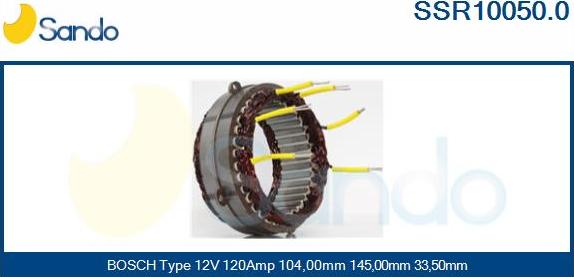 Sando SSR10050.0 - Статор, генератор vvparts.bg