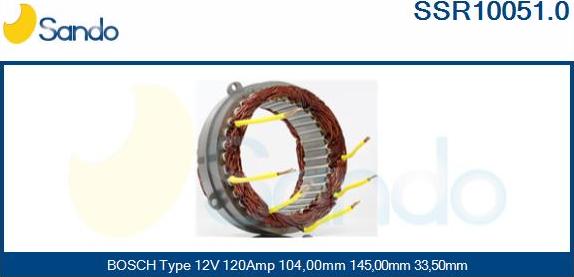 Sando SSR10051.0 - Статор, генератор vvparts.bg