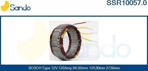 Sando SSR10057.0 - Статор, генератор vvparts.bg