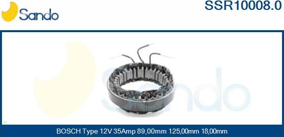 Sando SSR10008.0 - Статор, генератор vvparts.bg