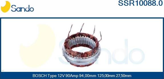 Sando SSR10088.0 - Статор, генератор vvparts.bg