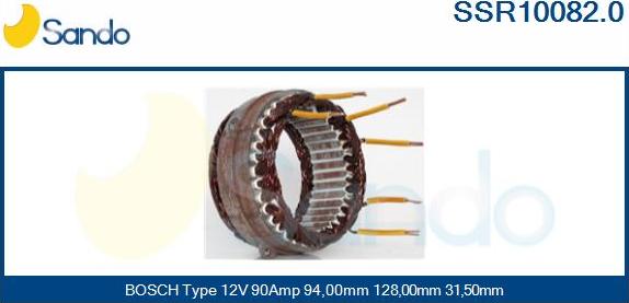 Sando SSR10082.0 - Статор, генератор vvparts.bg