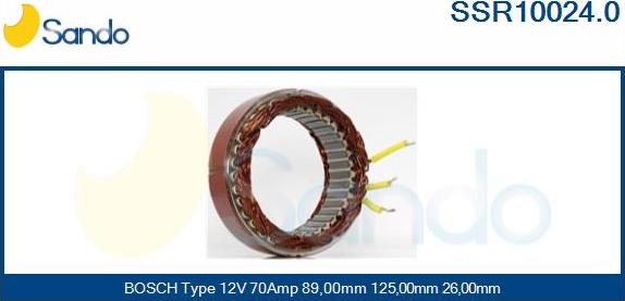 Sando SSR10024.0 - Статор, генератор vvparts.bg