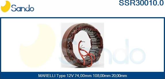 Sando SSR30010.0 - Статор, генератор vvparts.bg