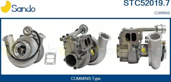 Sando STC52019.7 - Турбина, принудително пълнене с въздух vvparts.bg