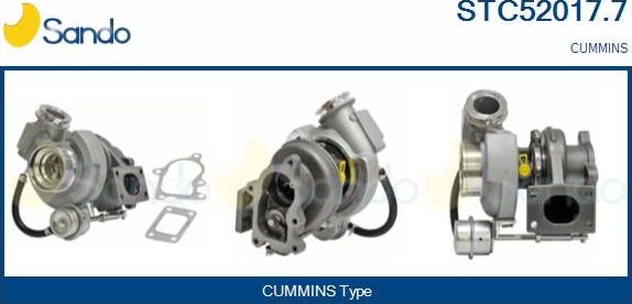 Sando STC52017.7 - Турбина, принудително пълнене с въздух vvparts.bg