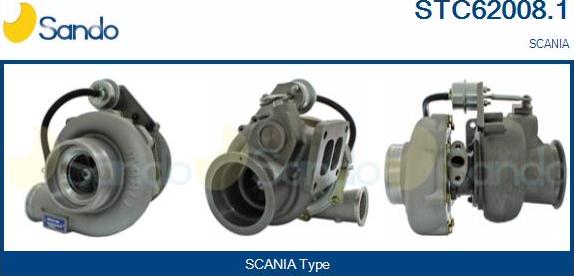 Sando STC62008.1 - Турбина, принудително пълнене с въздух vvparts.bg
