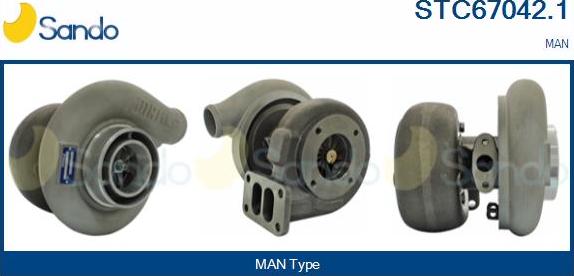 Sando STC67042.1 - Турбина, принудително пълнене с въздух vvparts.bg