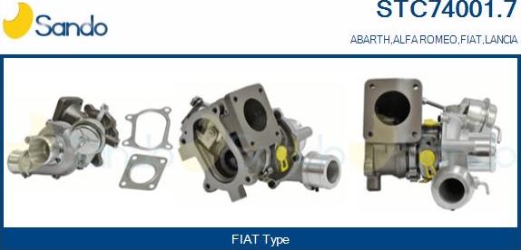 Sando STC74001.7 - Турбина, принудително пълнене с въздух vvparts.bg