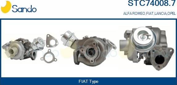 Sando STC74008.7 - Турбина, принудително пълнене с въздух vvparts.bg