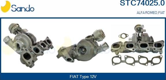 Sando STC74025.0 - Турбина, принудително пълнене с въздух vvparts.bg